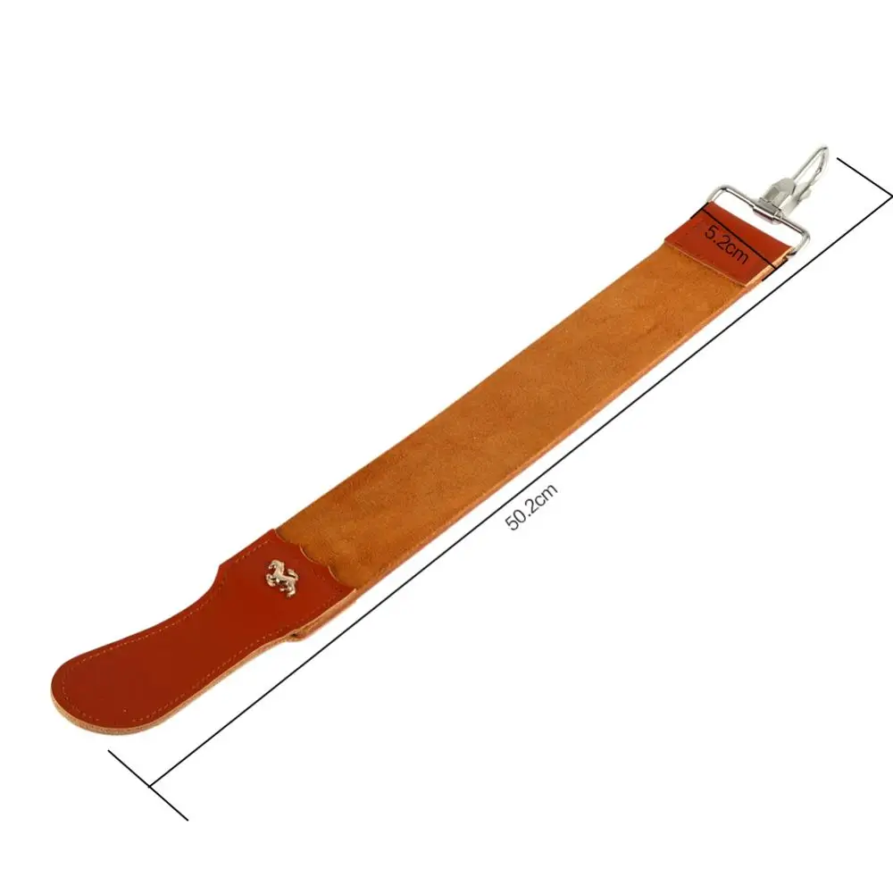 Barber Genuine Leather Double-layer Shaving Strop - Straight Sharpener Belt