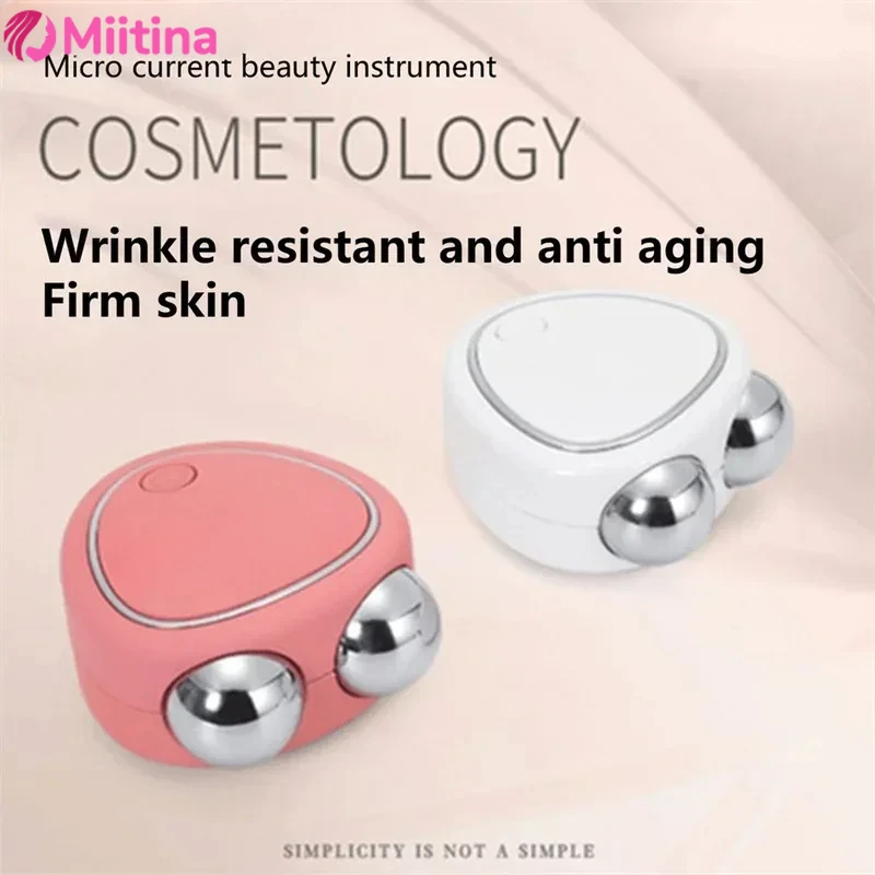 Mini Electric Face Massager Lift Roller Massager Microcurrent Sonic Vibration Facial Lifting Skin Tighten Massage Beauty Care