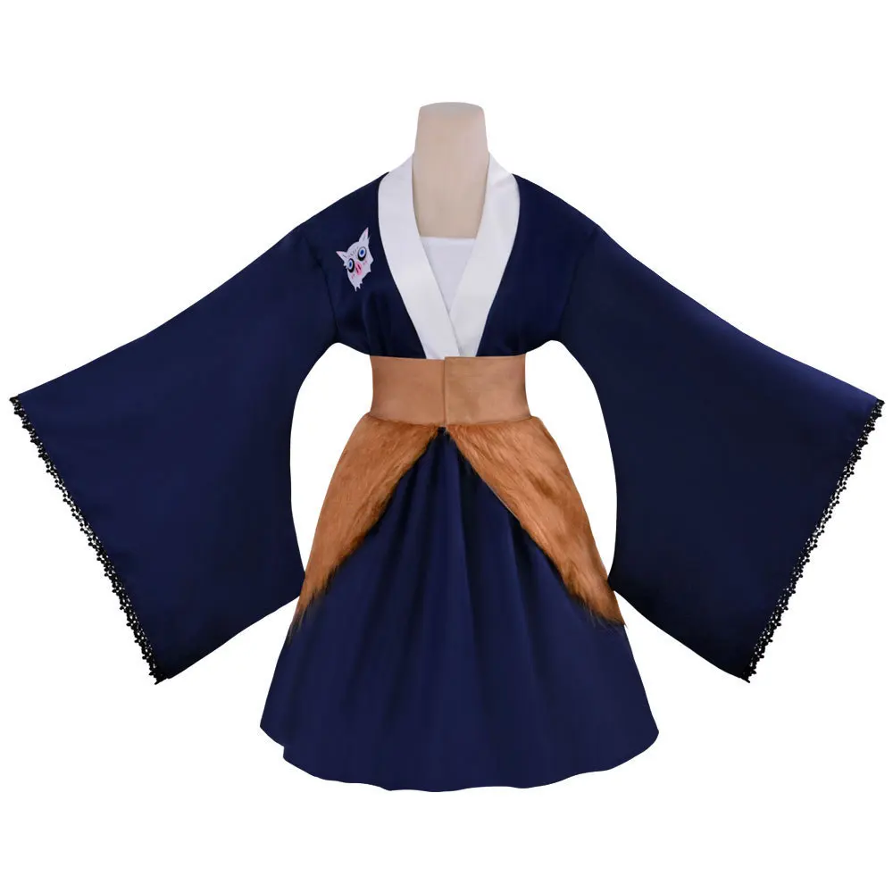 Kostium Cosplay Yukata na Halloween, Strój Pokojówki, Spódnica, Kimono, Ubrania Cosplay Anime dla Dziewcząt, Ubrania Szkolne