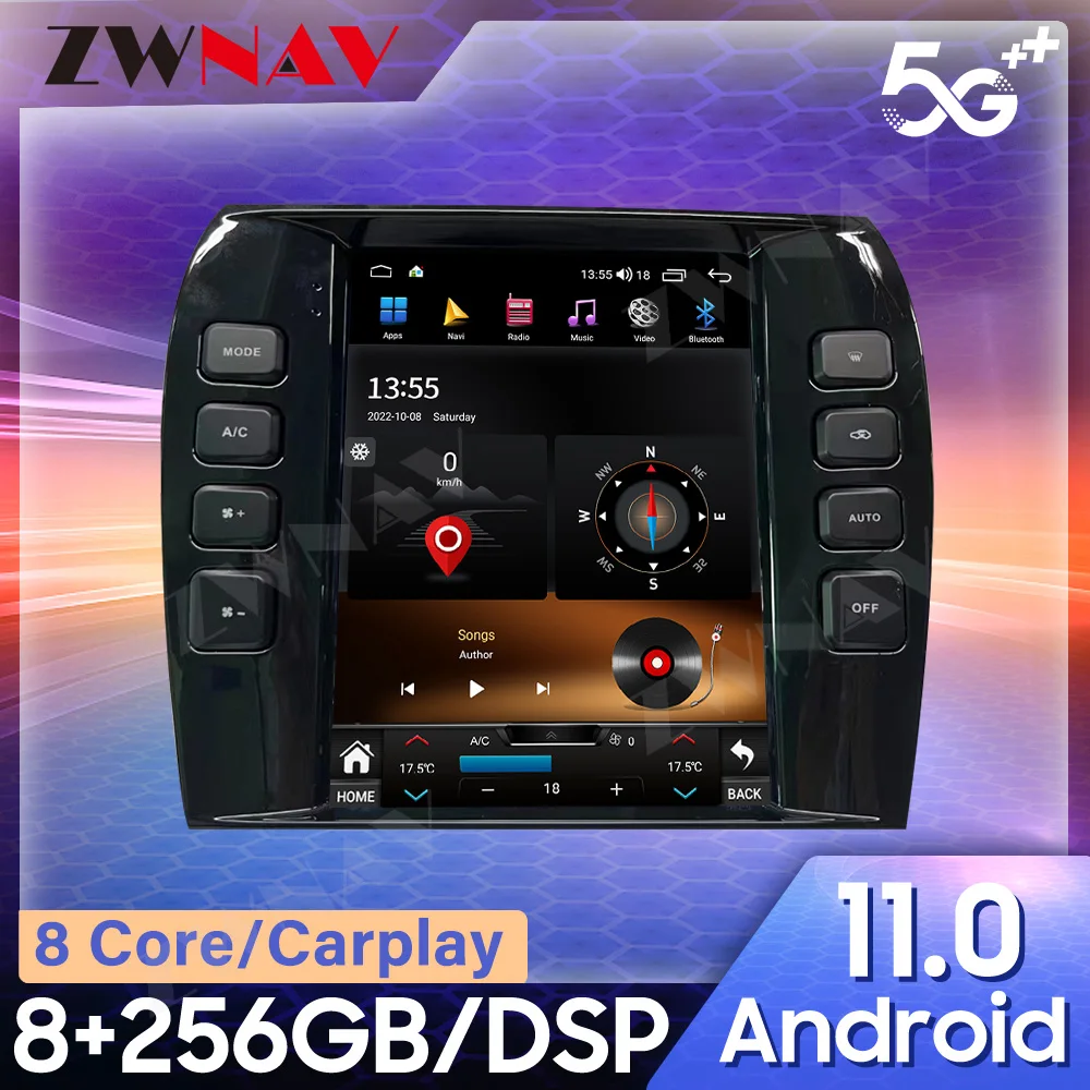 For Jaguar X-Type 2001-2017 Tesla Style Android Car GPS Navigation Multimedia Player Car Radio Player Head Unit  Player