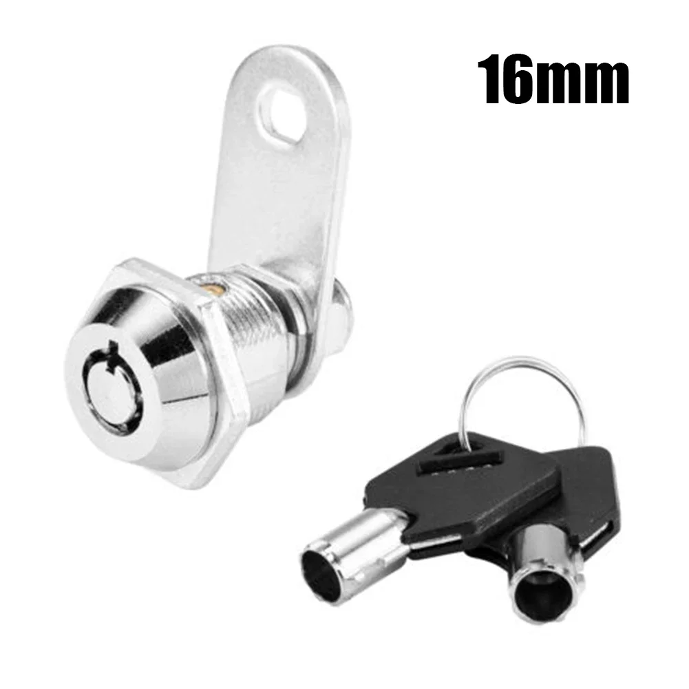 16-30mm Zinc Alloy Tubular Cam Lock With 2 Keys 90 Degree Turn For Cabinet Toolbox Drawers Mailbox Locker Home Hardwares