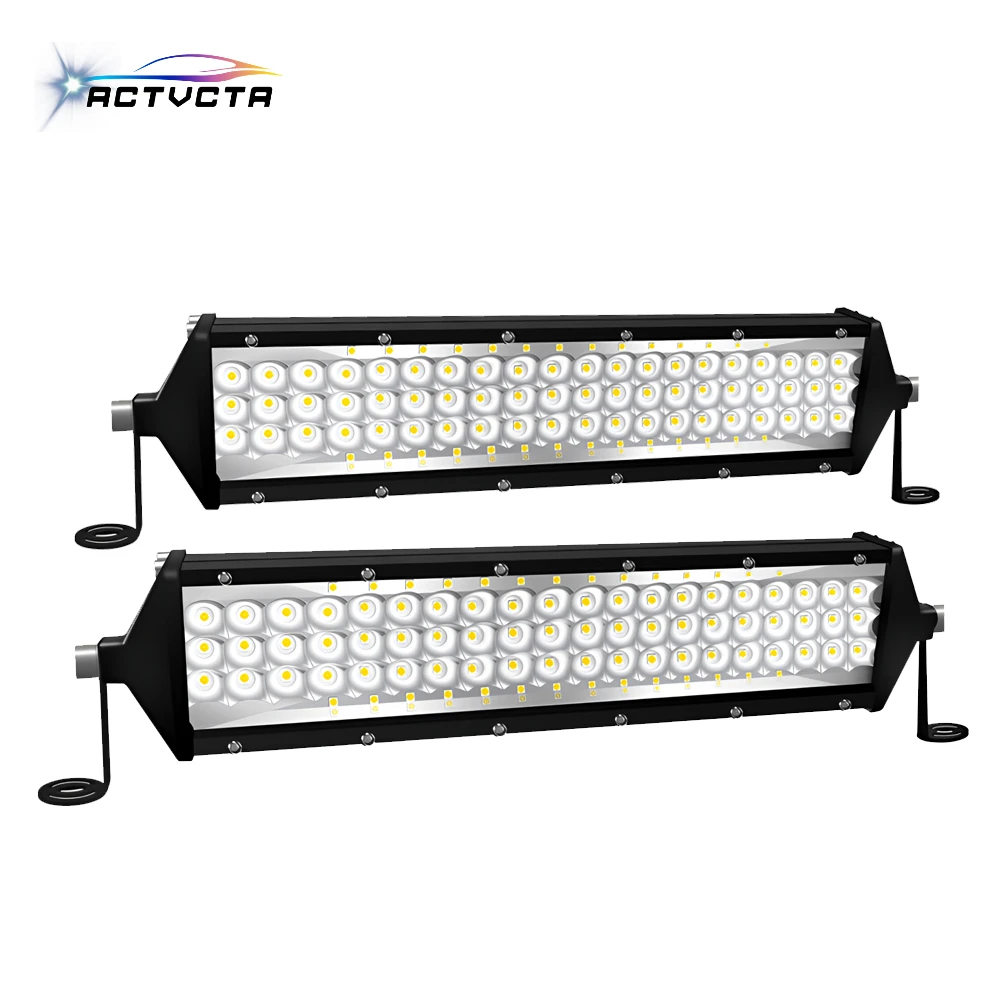 ACTVCTA 12 Inch Three Side Light LED Work Light 320W Wide Pressure 9-30V 32000LM 6000K Suitable for Trucks, Off-road Vehicles