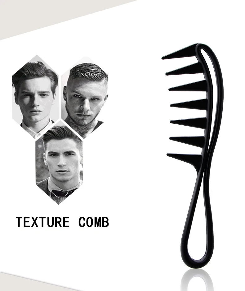 1/2pcs Portable Plastic Thickened Oil Comb Set Wide Toothed Comb Classic Oil Comb Styling Hair Brush