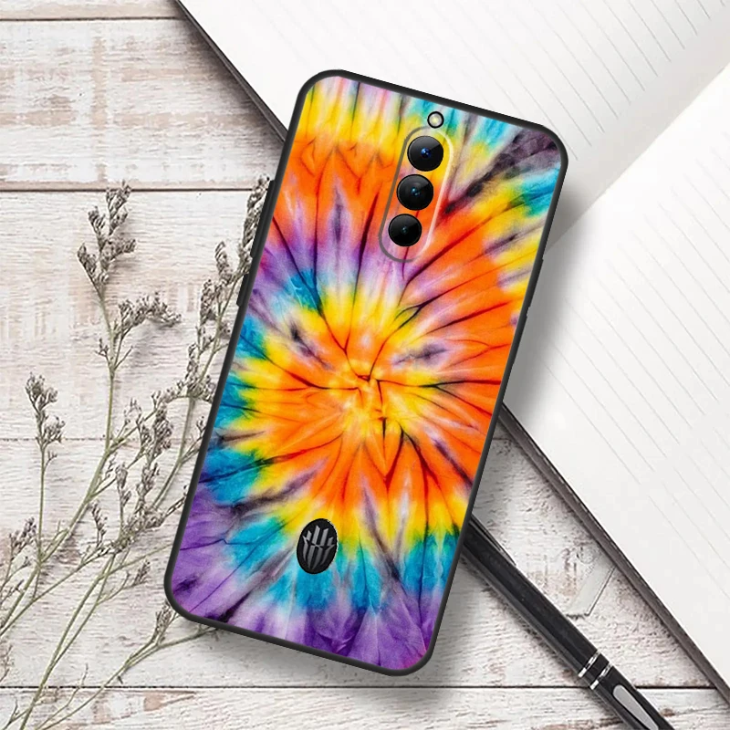 Rainbow Spiral Tie Dye Case For ZTE Nubia Red Magic 8 Pro Plus 6 7 6S 7S 8S Pro 6R 5S 5G Redmagic 9 Pro Plus Cover