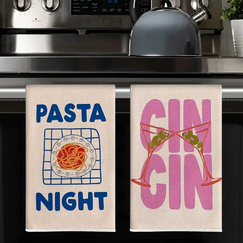 2 piezas, toallas decorativas de cocina de estilo retro, juego de toallas de 40 cm x 60 cm, paño de limpieza suave súper absorbente, paño de cocina para cocinar y hornear, toalla de mano, paño de limpieza, paño para lavar platos, decoración de cocina, dec