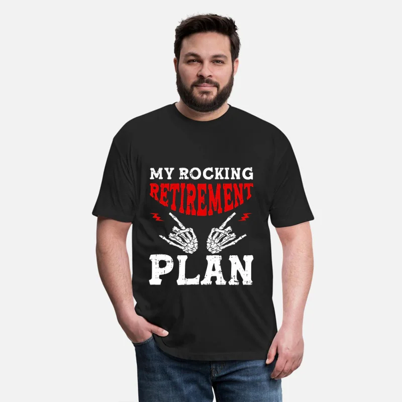 My Rocking Retirement Plan Retro Cafe Racer Gift T-Shirt for Racing bikers Motorcycle printed Graphic clothes All size Tops