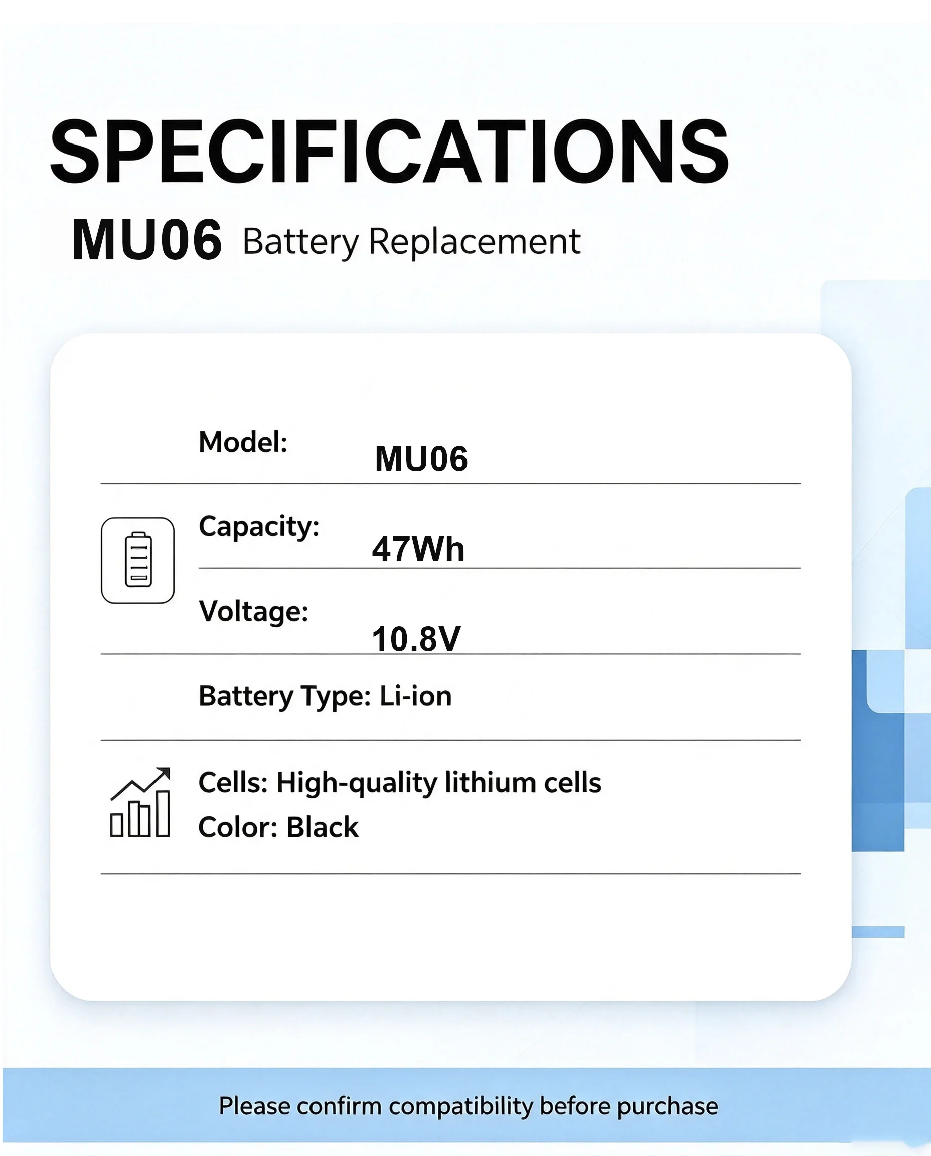 MU06 Laptop Battery For HP Pavilion G4 G6 G7 G42 CQ32 CQ42 CQ62 CQ72 DV6 DM4 430 HSTNN-CBOX HSTNN-Q60C HSTNN-UB0W MU09 6Cells