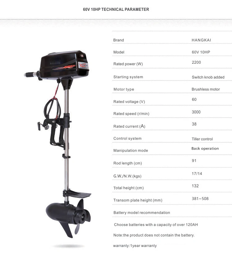 2 السكتة الدماغية 24 فولت/3HP 48 فولت/7/8HP 60 فولت/10HP تيار مستمر فرش الكهربائية محرك التصيد الخارجي لقارب الصيد محرك نفاث التصيد المحرك #2