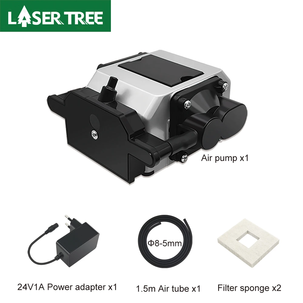 LASER TREE  24V Electromagnetic Air Pump Lower Noise Compressor with Adjustable Airflow for Laser Head Air Assist