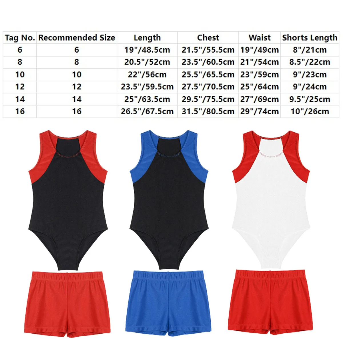 Boys Girls Ballet Dance Leotard Set Children Sleeveless Gymnastics Workout Yoga Sportswear Bodysuit Jumpsuit with Shorts Outfits