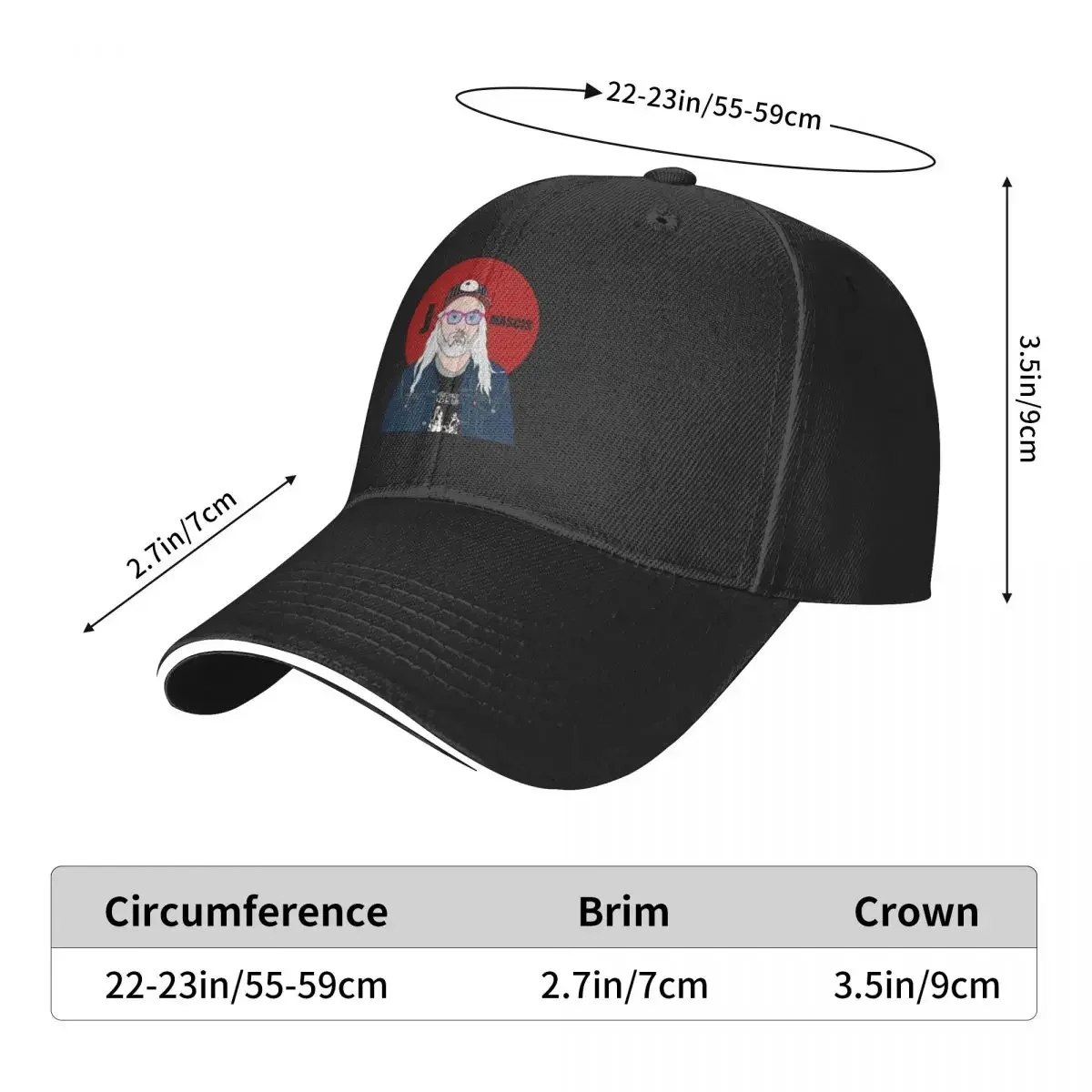 J Mascis (Band Art) Baseball Cap Golf Hat Luxury Brand Women Beach Fashion Men's