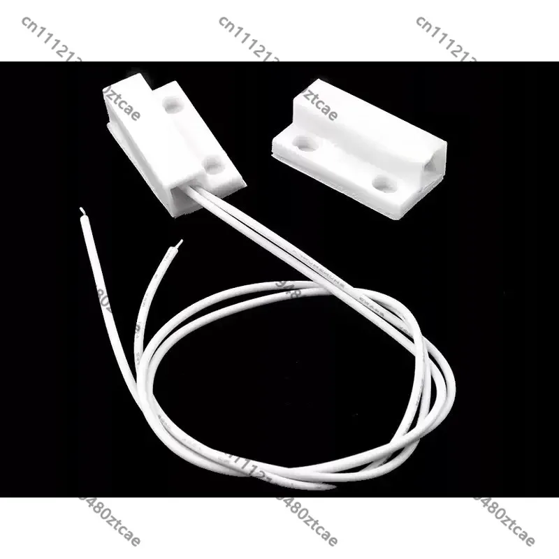 Wired Door Magnetic Contact Switch, Anti-theft Alarm Window Magnet Sensor, Normally Closed Type, Conductive When Closed Together