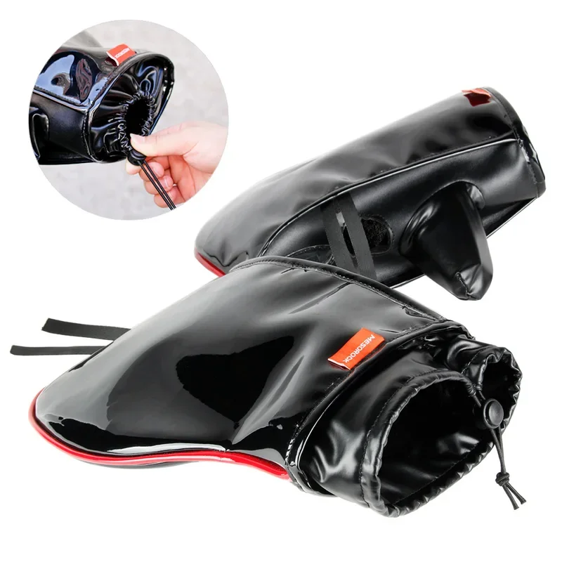 

1 pair motorcycle riding scooter thick warm handlebar muff grip handle bar muff rainproof winter warmer thermal cover gloves