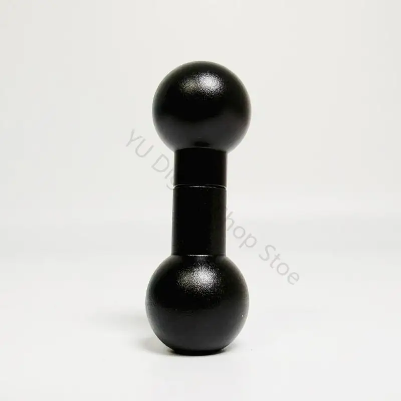 96BA Motorcycle Navigation Mount Arm with Double Ball Design in Aluminum Black for Ball Mount Layout Systems Use Daily