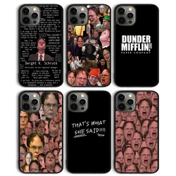 The Office Dwight Schrute Phone Case Back Cover for iPhone 16 15 SE2020 14 13 11 12 Pro Max mini XS XR X PlusS Shell Coque