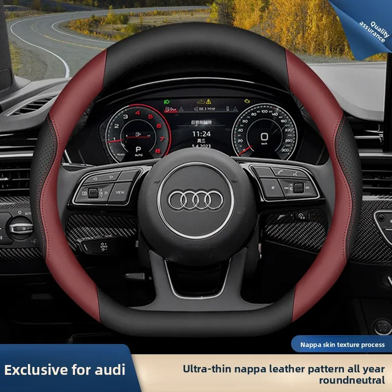 

Leather Car Steering Wheel Cover for Audi A4 B8 B9 B6 B7 B5 A3 8p 8l 8y 8v A6 C5 C7c8 C6 Q5 Q3 A5 A1 Q7 Tt Mk2 Accessories