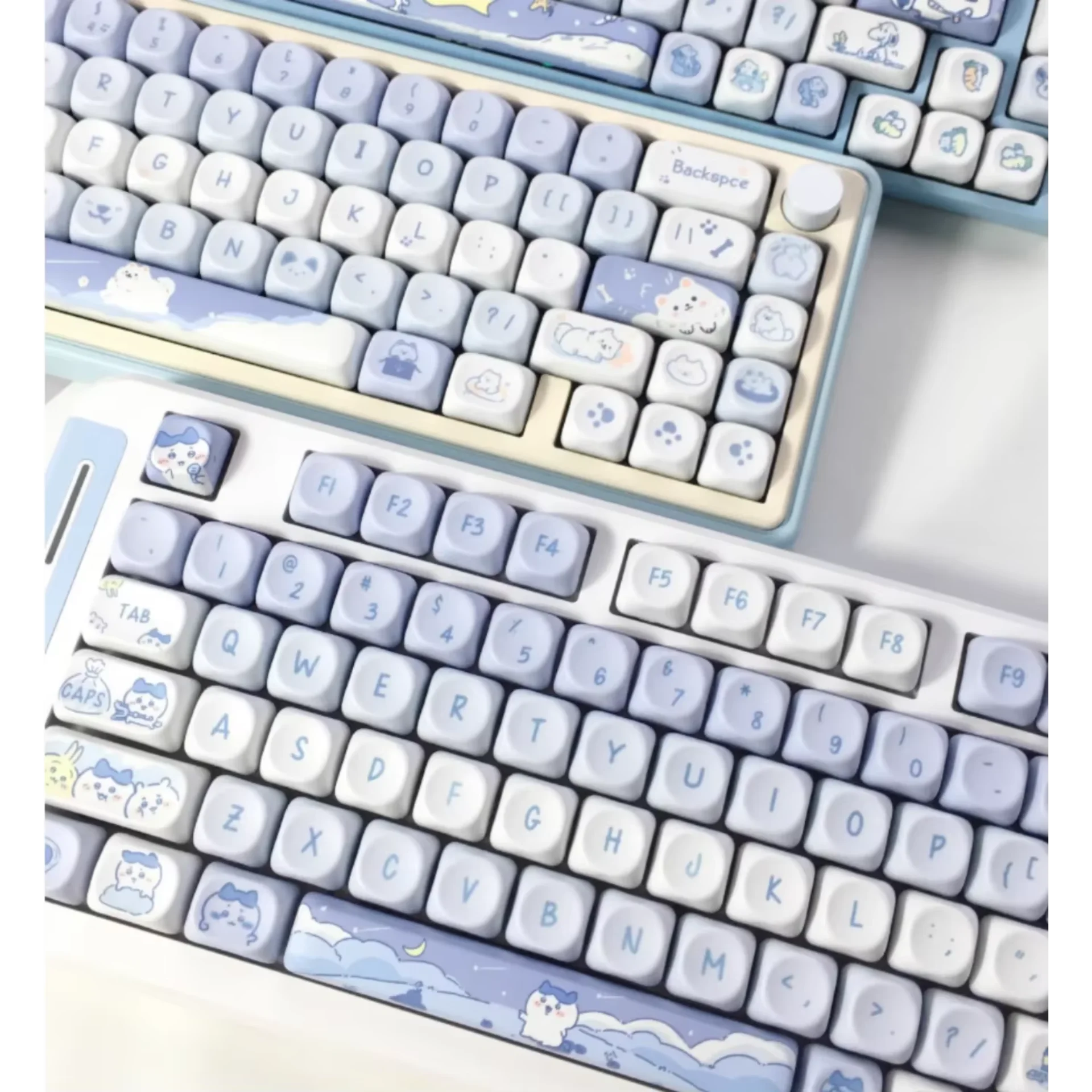 Sevimli kızlar MOA Keycaps PBT kullanımı kedi öğleden sonra çay 95 tuşları için 60/84 mekanik klavye MX anahtarı