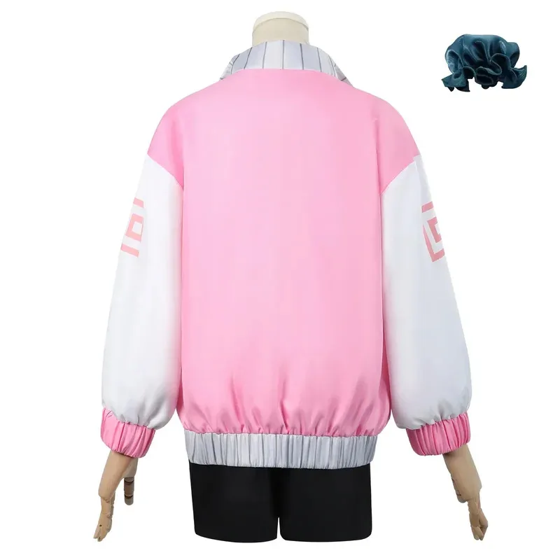 

CyLu Shaotang Cosplay Costume Anime Uniform Pink jacket Short Pants Headwear Lu Shaotang Wig For Women Halloween Carnival Party