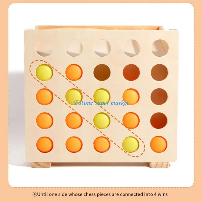 090B Multiplayer Wooden Bounce Ball Four In A Row Game Set For Parties Team Building And Family Bonding Activity Engaging