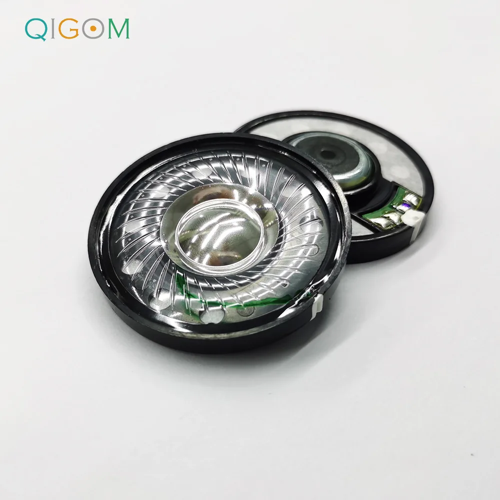 QIGOM-Unidad de controlador de altavoz para auriculares inalámbricos, alta calidad, baja resistencia, 1 par (2 piezas), 50MM, domo de titanio