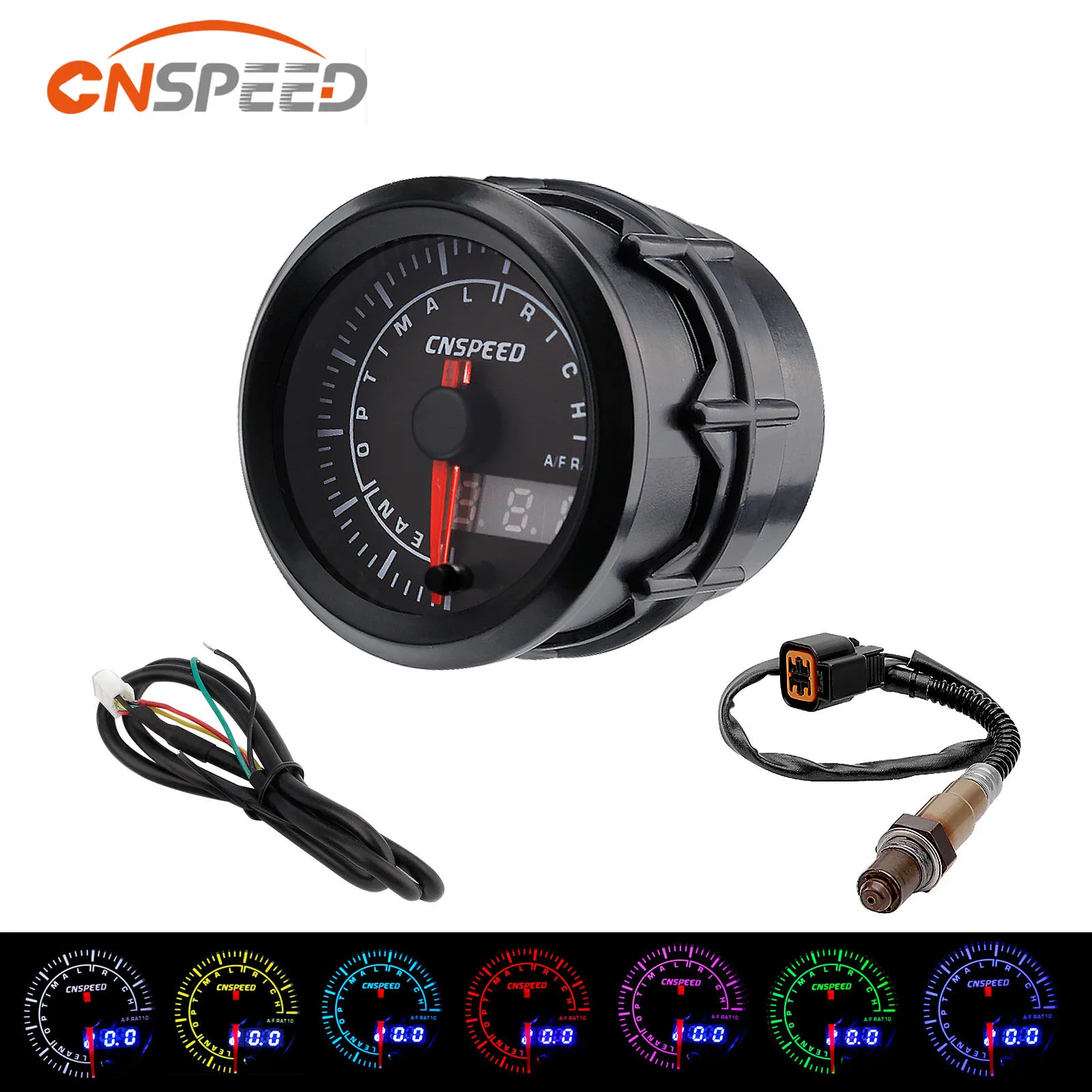 

Car 52mm Digital Air Fuel Ratio Gauge Auto Air Fuel Ratio Gauge Digital Genuine Narrowband O2 Oxygen Sensor Rear