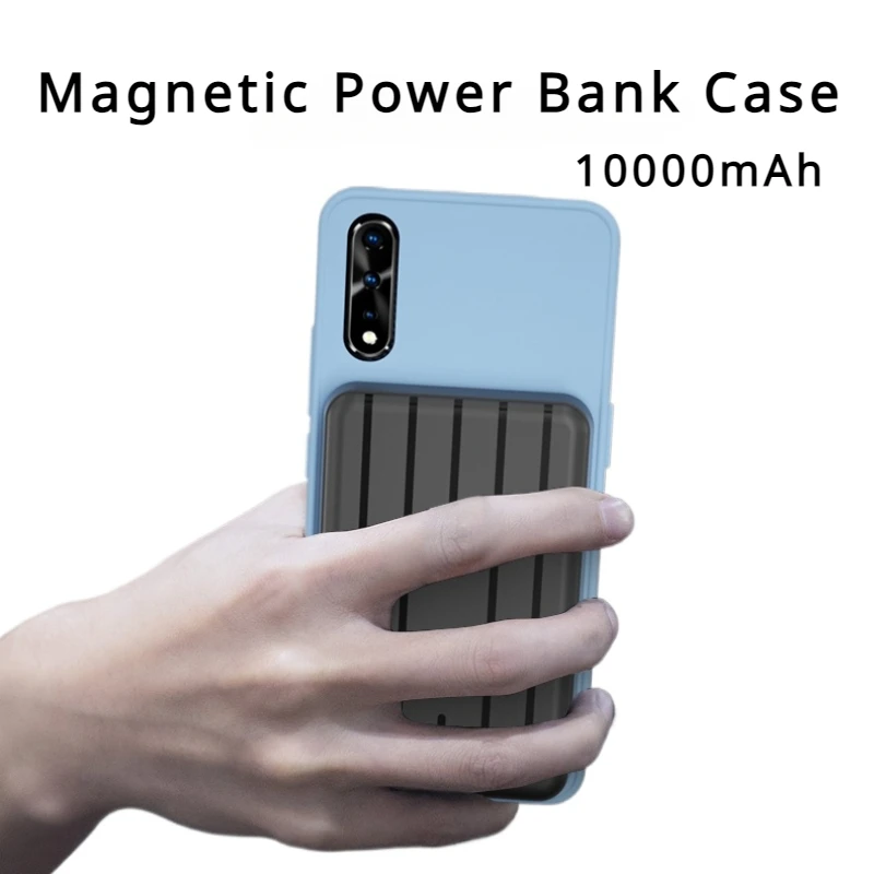 Magnetic power bank Case 10000mAh battery charger case For Samsung Galaxy A12 A22 A32 A42 A52 A52S A72 A82 A33 A53 A73 A23 5G 4G