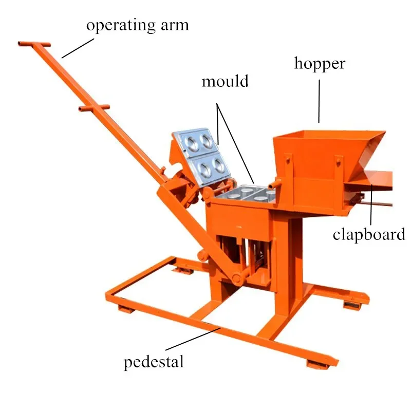 QMR2-40 clay brick machine hydraulic press for interlocking hollow clay blocks mold