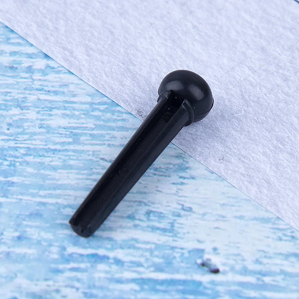 100pcs Guitar Bridge Pins Durable Premium Acoustic Replacement Puller Tool Portable String Pegs For All Brands Black