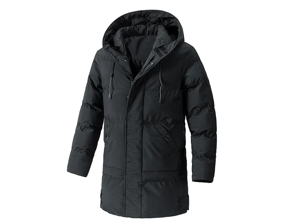 Men's Winter Hooded Puffer Parka Plus Size 7XL 8XL Thermal Warm Windbreaker Coat Mid-Long Heavyweight Casual Outdoor Jacket