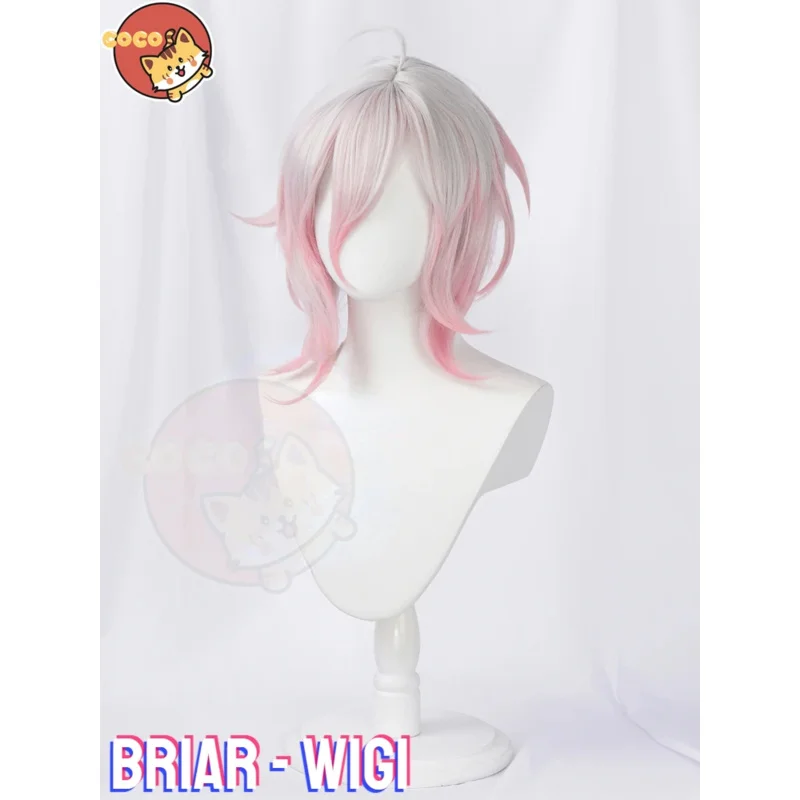 براير شعر مستعار تأثيري لعبة LOL الجوع المقيد تأثيري براير شعر مستعار أبيض مختلط وردي قصير شعر مستعار تأثيري CoCos