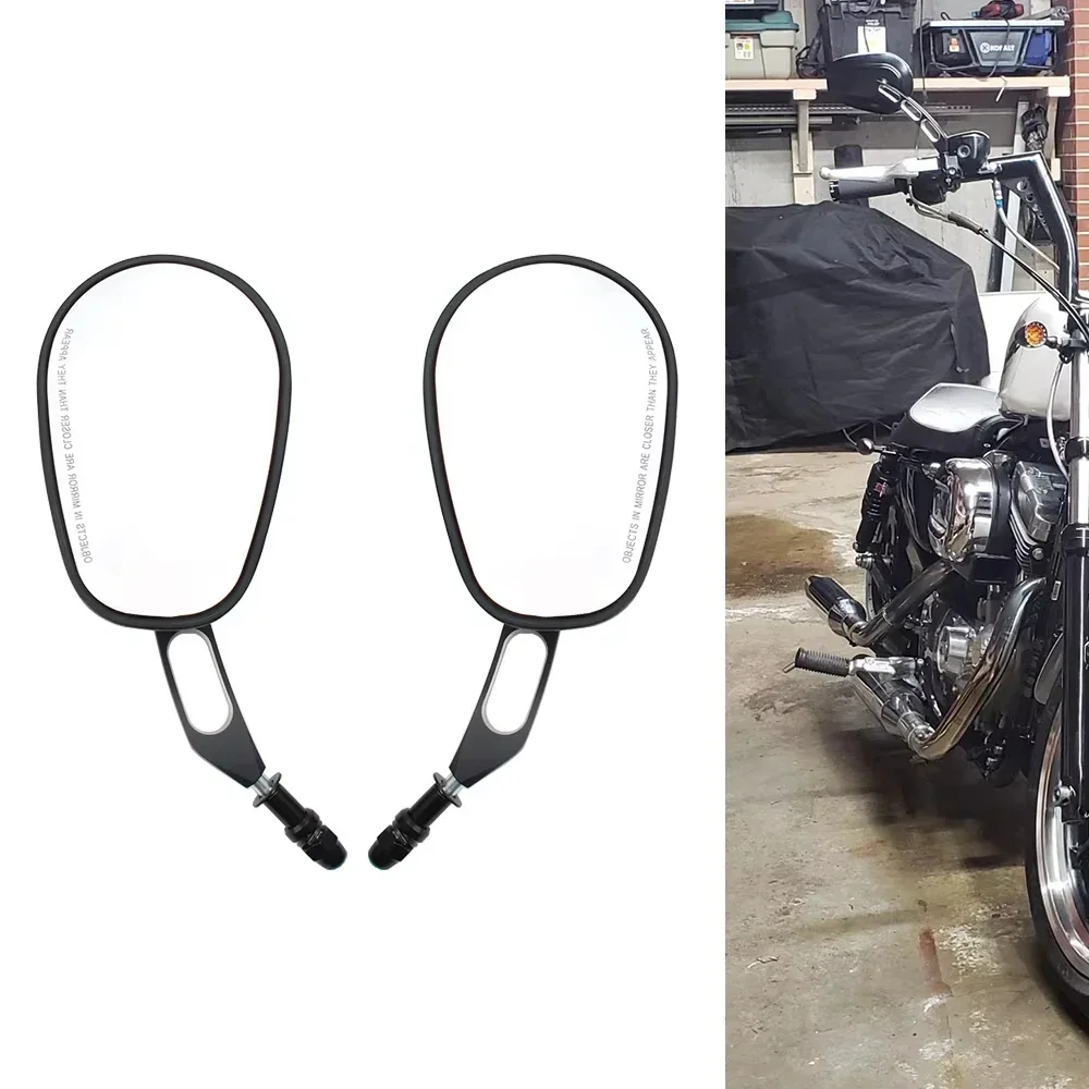 

WB3 Cruiser Motorcycle 7/8" 22mm Bar End Motorcycle Rearview Mirrors For Cruiser Cafe Racer Bobber Handlebar End Mount