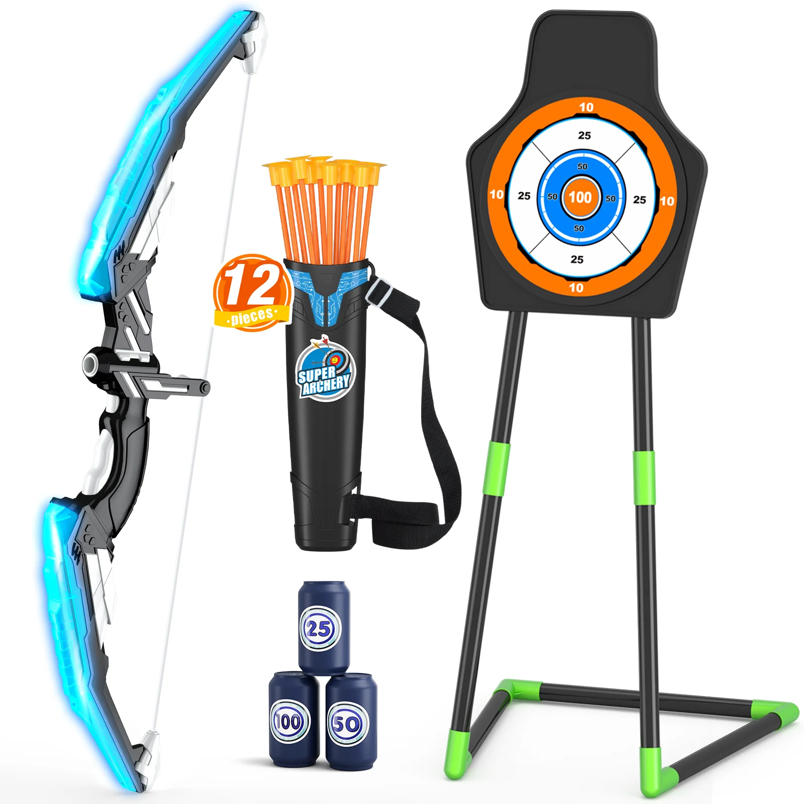 Kids Outdoor Archery Set - Arco y flecha para niños, juego