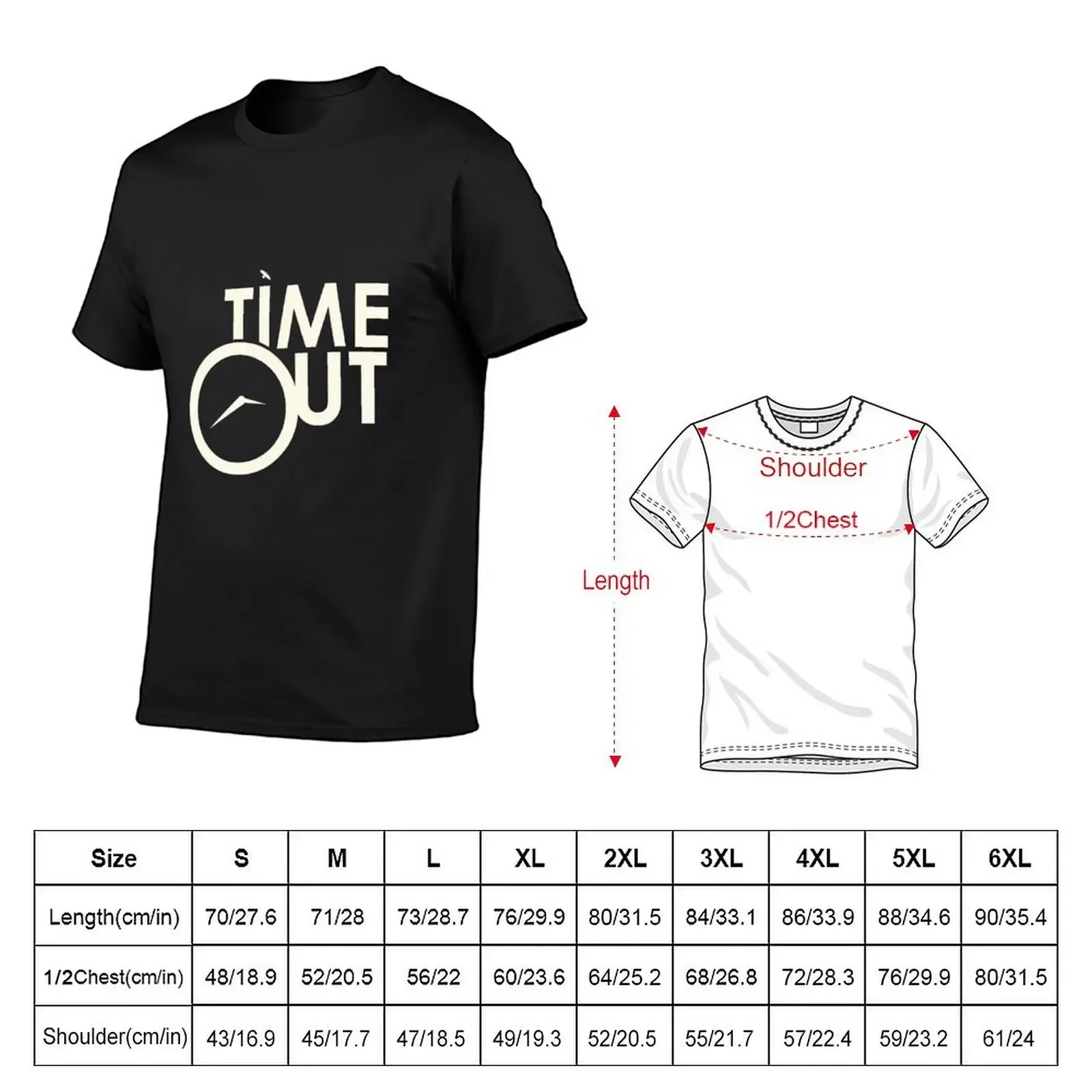 TIME OUT T-Shirt designer shirts oversized t shirt men 100℅ cotton