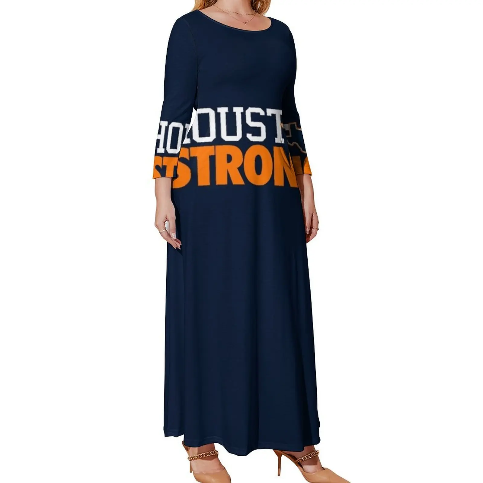 

HOUSTON STRONG. Long Sleeved Dress loose women's dress Dresses dresses ladies 2024 summer