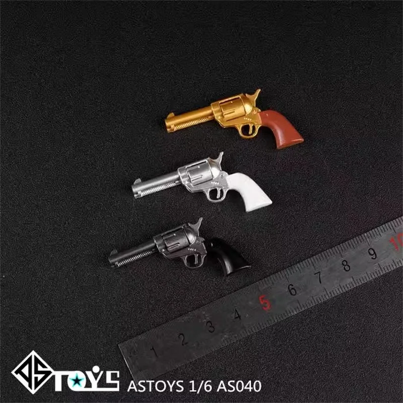 ASTOYS AS040 1/6 Scale Soldier P18520 Tricolor West Cowboy Revolver Weapon Toy Model For 12'' Action Figure Body In Stock