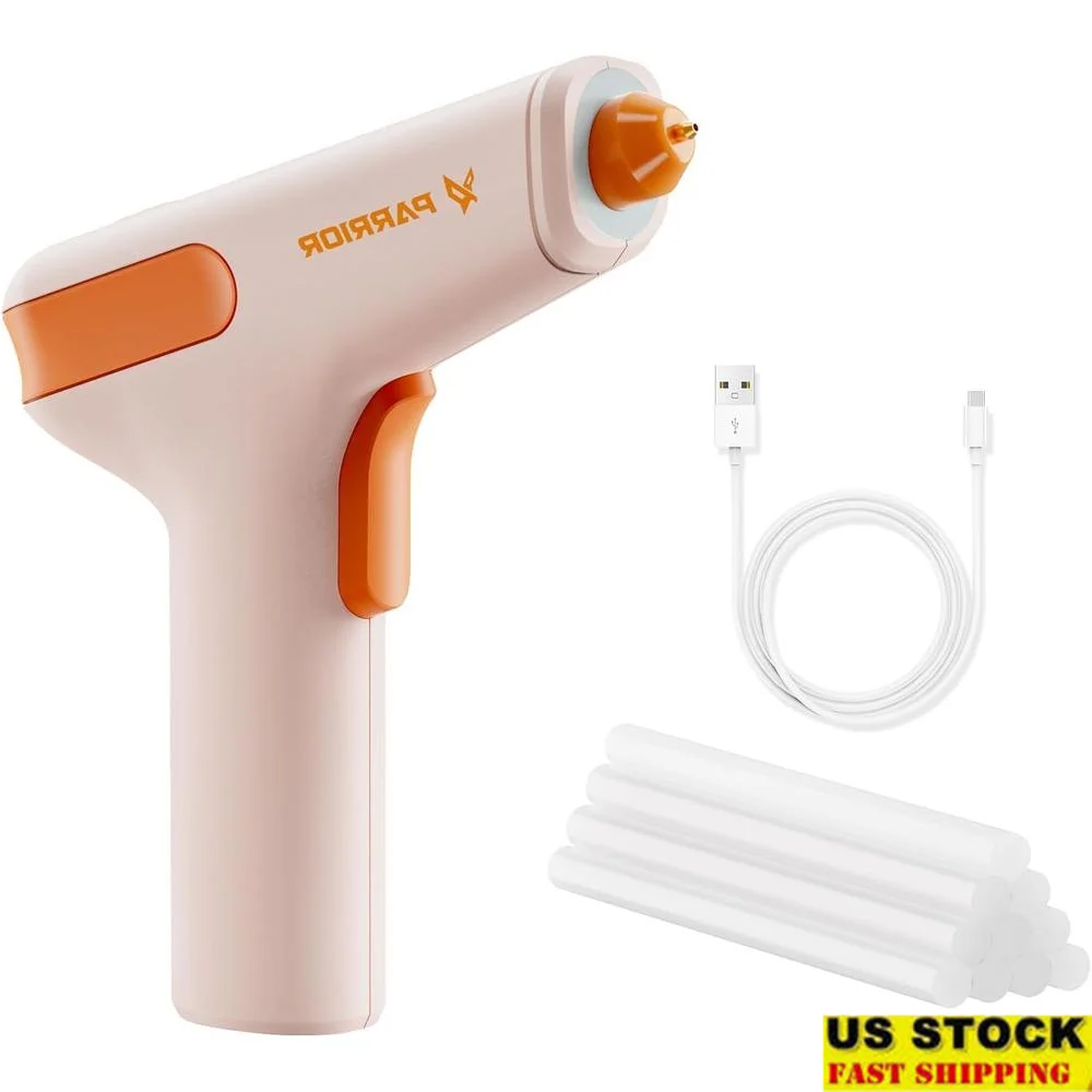 

Cordless Hot Glue Gun Fast Preheating Anti-Drip Rechargeable Glue Gun Kit Automatic Power Off Portable DIY Crafts Home Repair