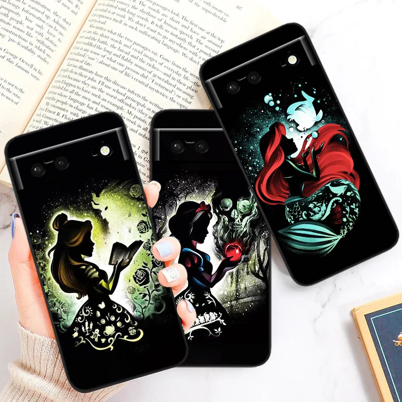 

Princess Disney Beautiful For Google Pixel 9 8 7A 7 6A 6 5A 5 4 4A XL 5G Black Silicon Shockproof Shell Funda Phone Case