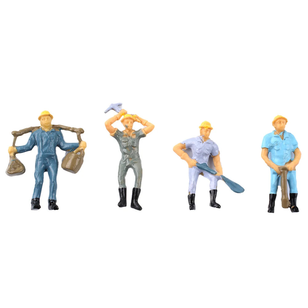 12pcs/lot 1:48 O Scale Model Railway Worker Toys Miniature Figures Architectural Train Landscape People Layout