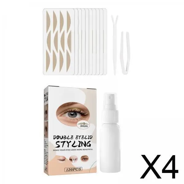 Langdurige dubbele ooglidtapes Huidskleur Traceless Eye Sticker voor ogen met capuchon Waterdichte make-upoplossing