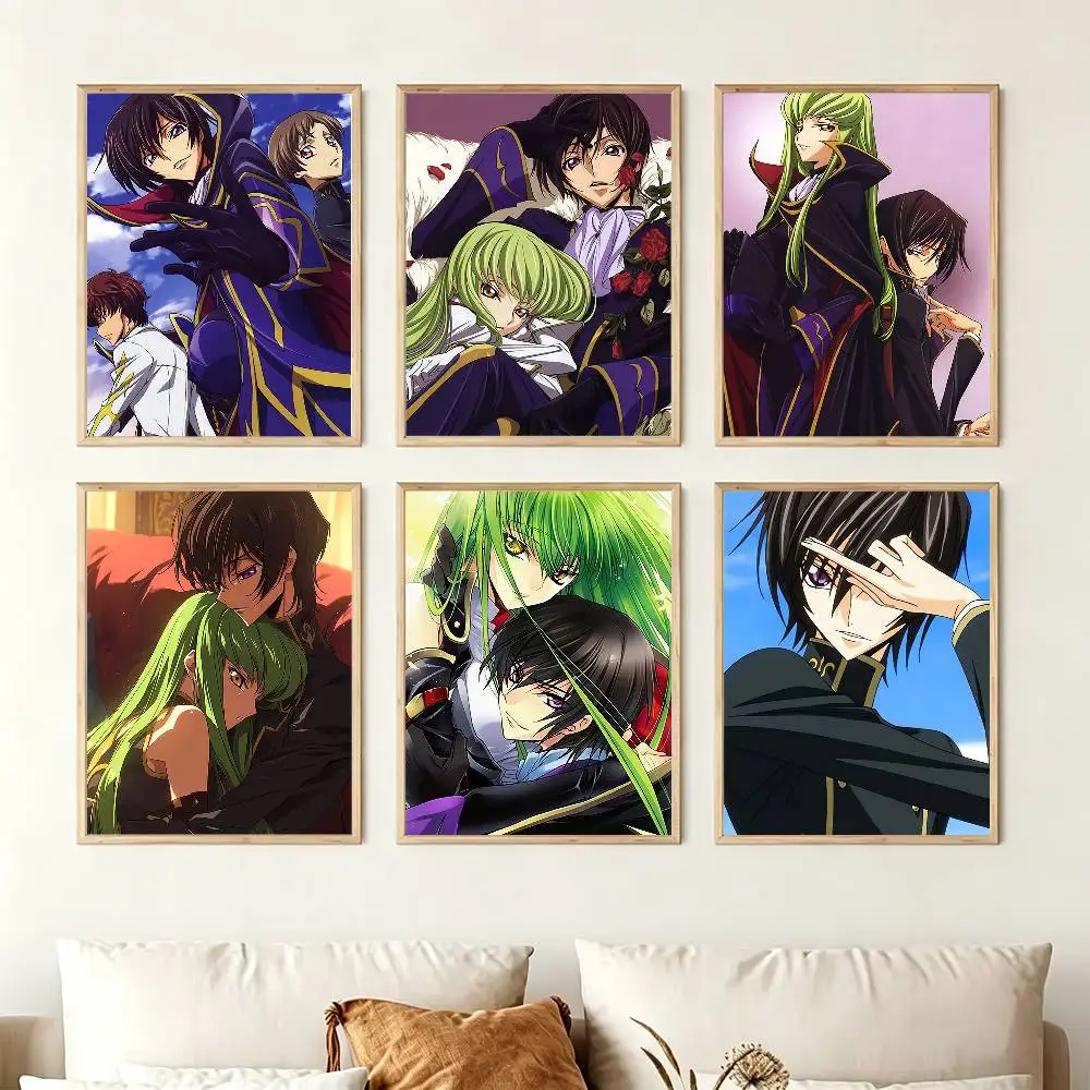 C-Code G-Geass Poster Waterproof Wall Art Sticker For Bar Living Room Vintage Decor High Quality Print Gift