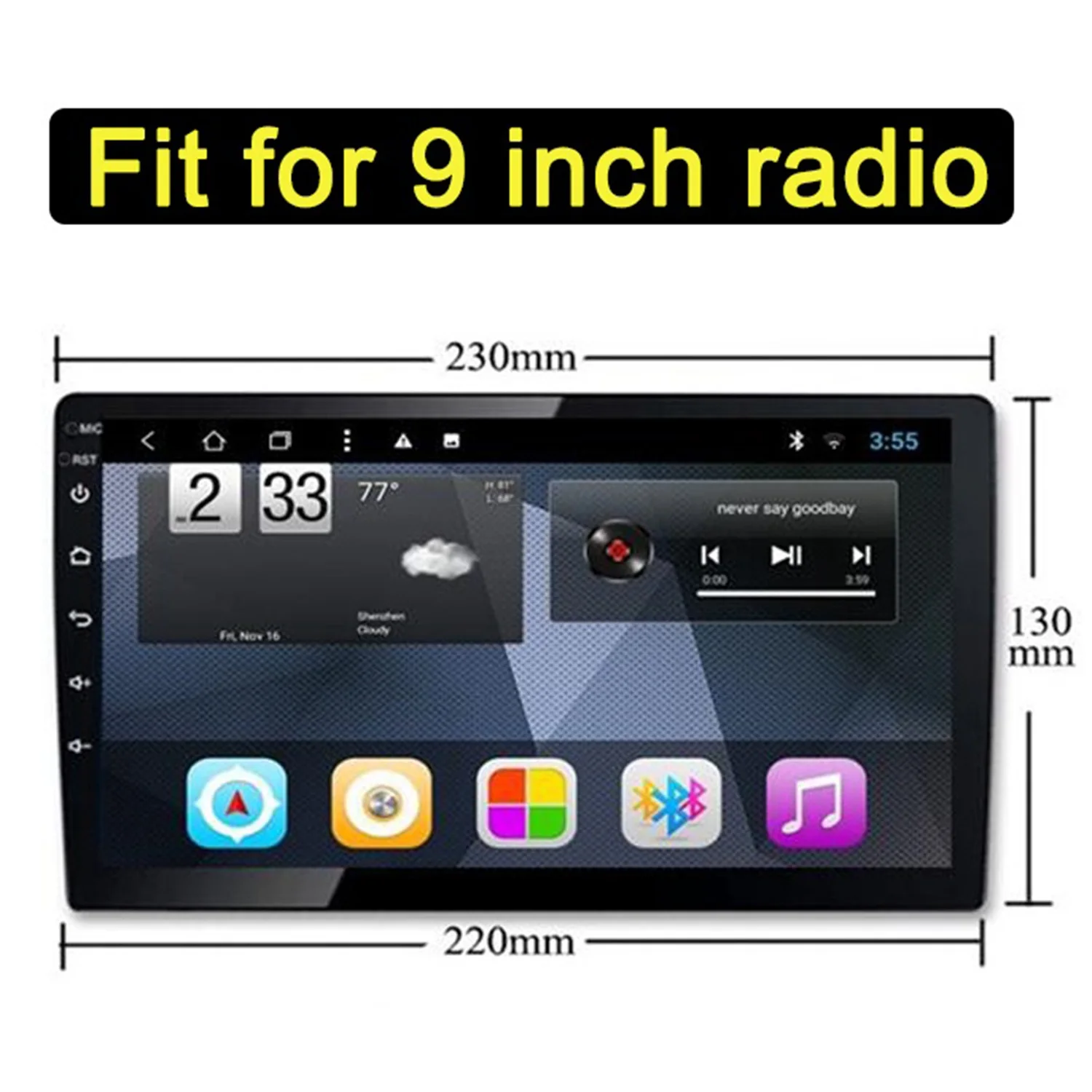 9 Inch Radio Fascias For Spark 2010-2013 Double Din DVD Stereo Panel Dashboard Refitting Installation Frame-AD39