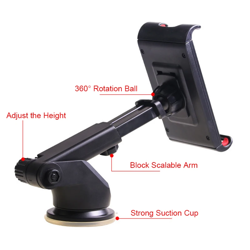 Sucker 360 Rotation Car Phone Tablet Holder Mount Stand Stents for iPad  Samsung XiaoMi ASUS
