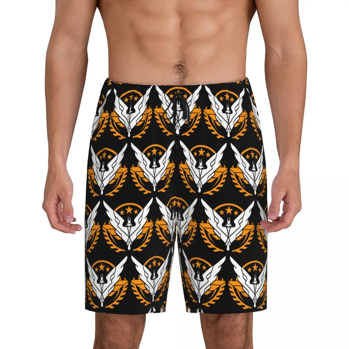 

Мужские короткие пижамные шорты Custom Elite Dangerous - Triple Elite для сна и отдыха