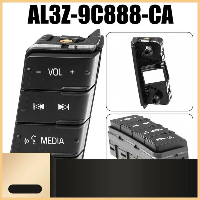 

AL3Z-9C888-CA Car Black Right Hand Volume Control Buttons For Ford F-150 2011-2014 Spare Parts Accessories Parts-N30R