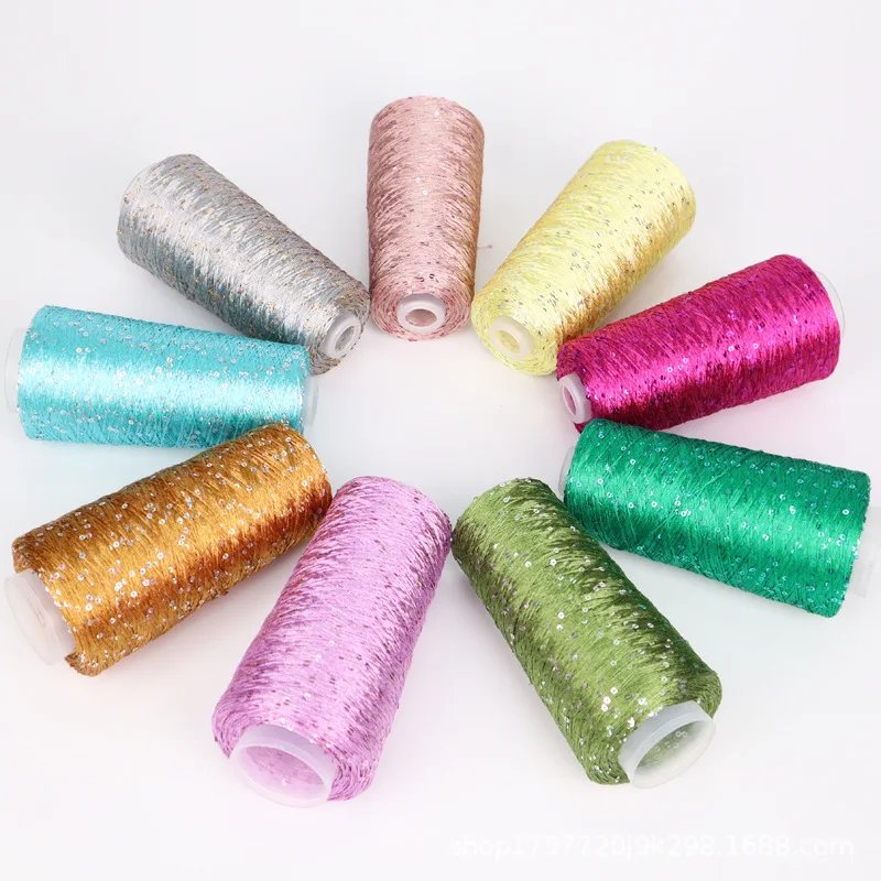 Summer Ice Silk Sequin Yarn, Special Mercerized Line, DIY Hand Knitting Thread, Doll Sweater, Handcraft, 2mm, 250g