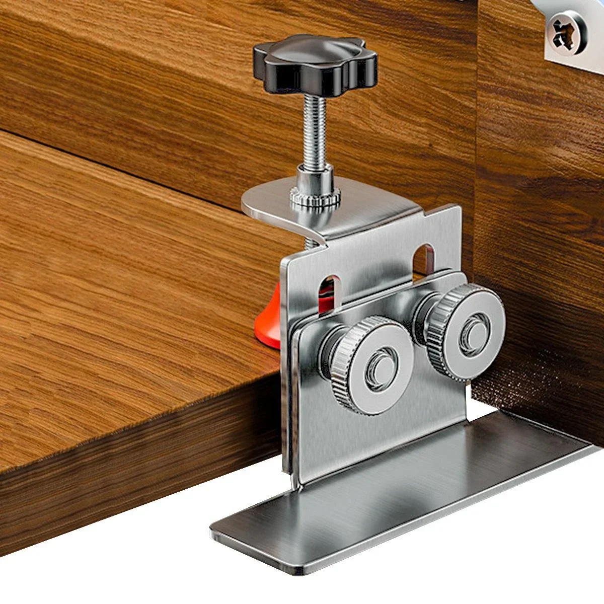 Cabinet Door Installation Tool Stainless Steel Cabinet Frame Fixture Household Portable Cabinet Door Mounting Jig Bracket