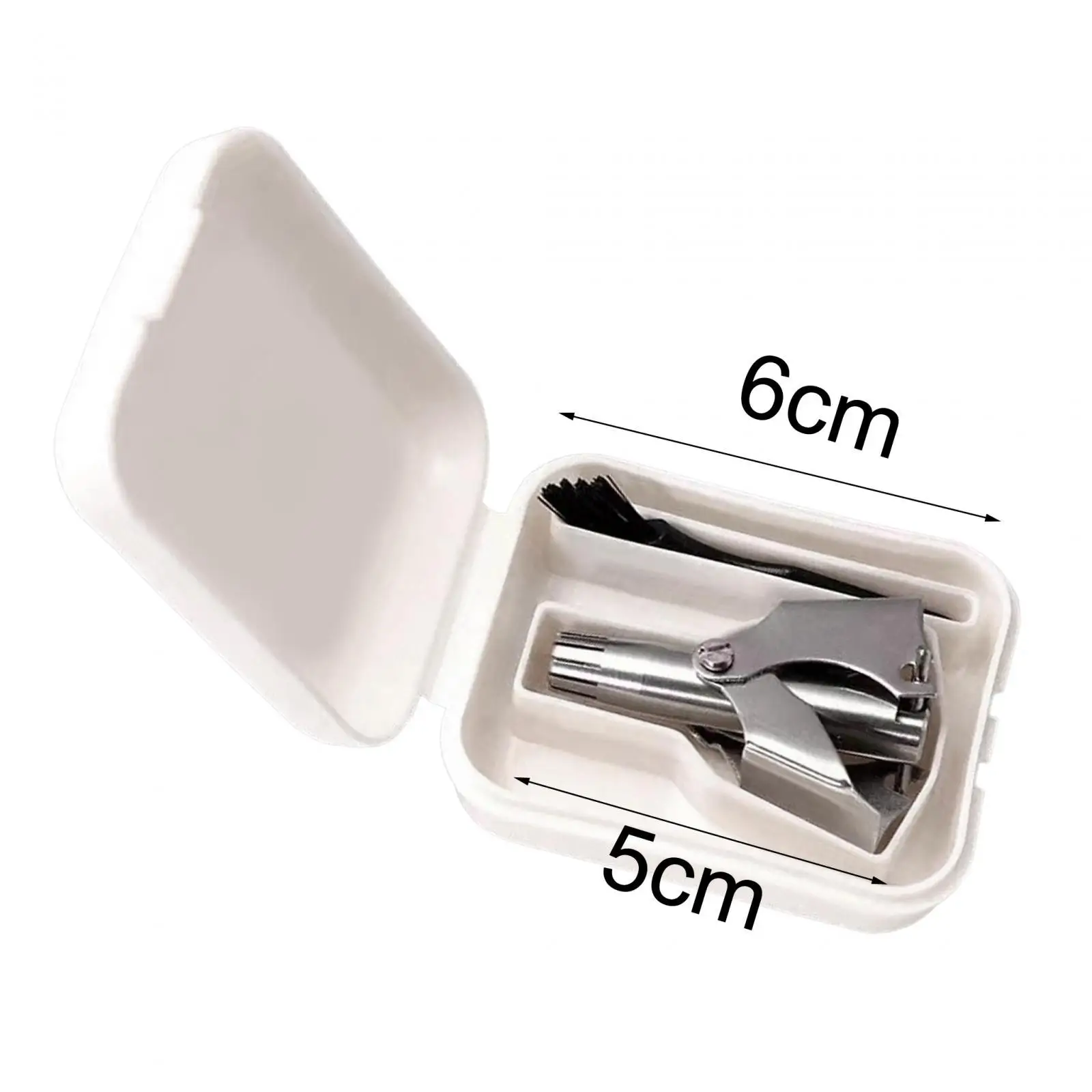 Manual Nose Hair Trimmer Shaver Compact Waterproof Stainless Steel with Brush