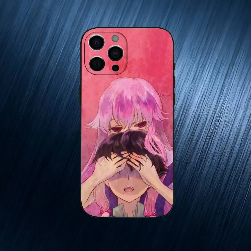 Etui na telefon Anime M-Mirai Nikki-i do iPhone'a 17,16,15,14,13,12,11 Plus,Pro Max, miękki silikonowy pokrowiec