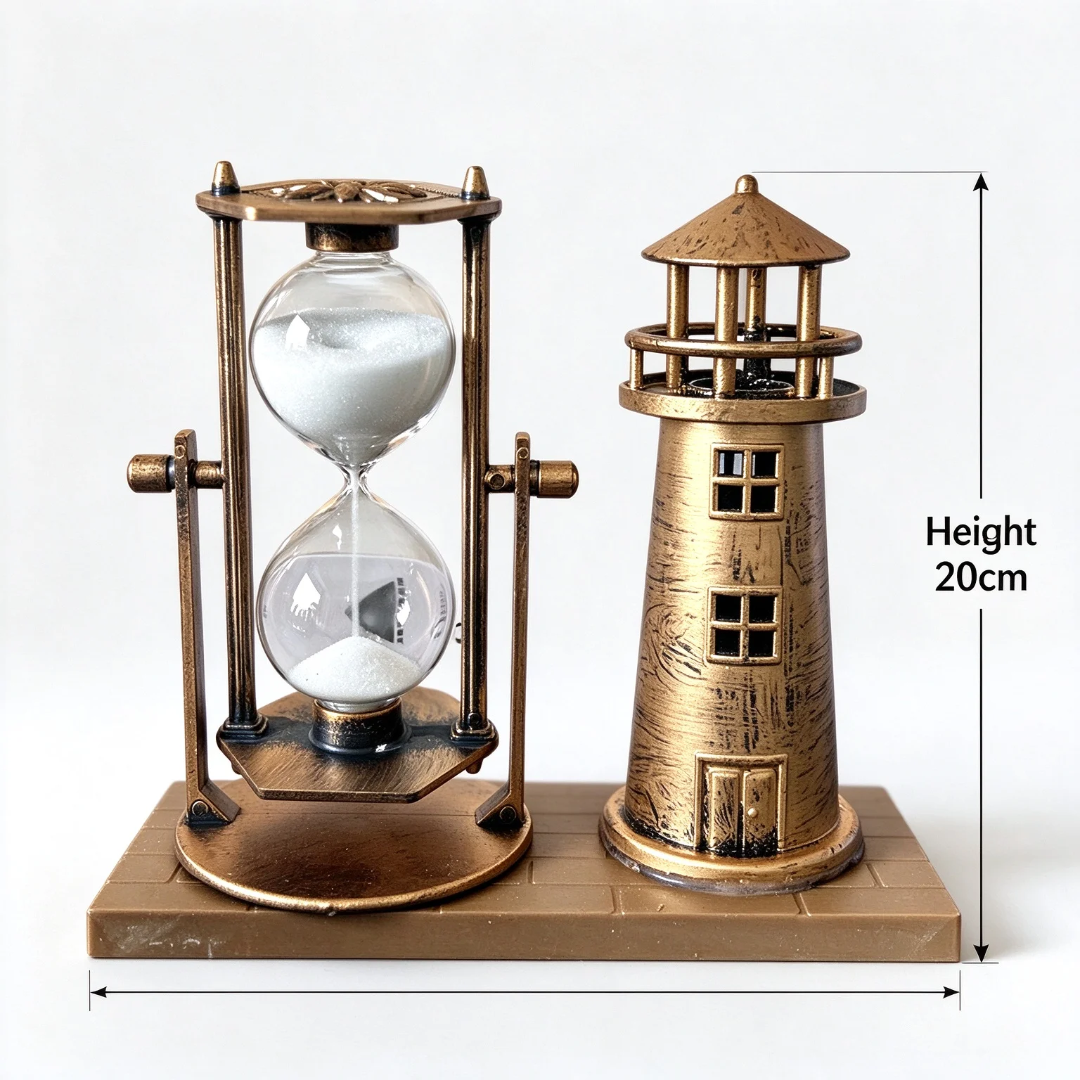 Vintage Crystal Ball Hourglass Timer Display Wine Cabinet Living Room Home Desktop Room TV Cabinet Decoration