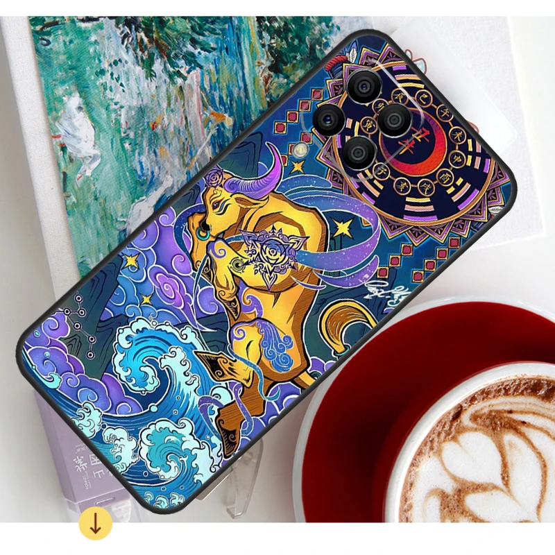 Chinese Zodiac Dragon Tiger Case For Samsung Galaxy M32 M52 M12 M13 M23 M33 M53 M14 M34 M54 M20 M30s M31s M21 M51 Cover image 4